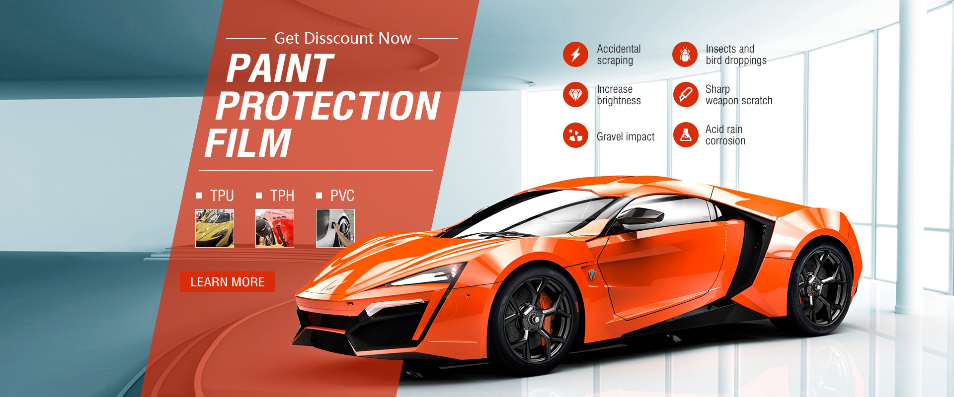 KSB window film manufacturer factory of paint protection film with scratch resistance high gloss and durable protection for car with tpu tph pvc options