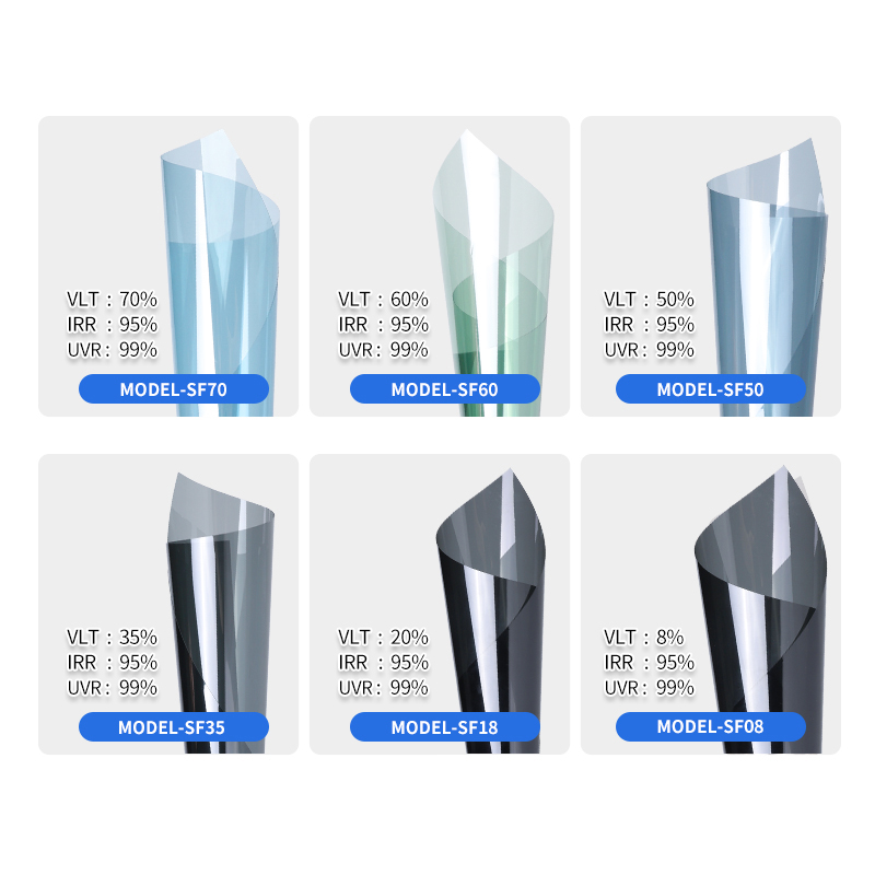 sf series nano ceramic window film high irr95% uvr99% multi vlt shades for automotive car glass tinting