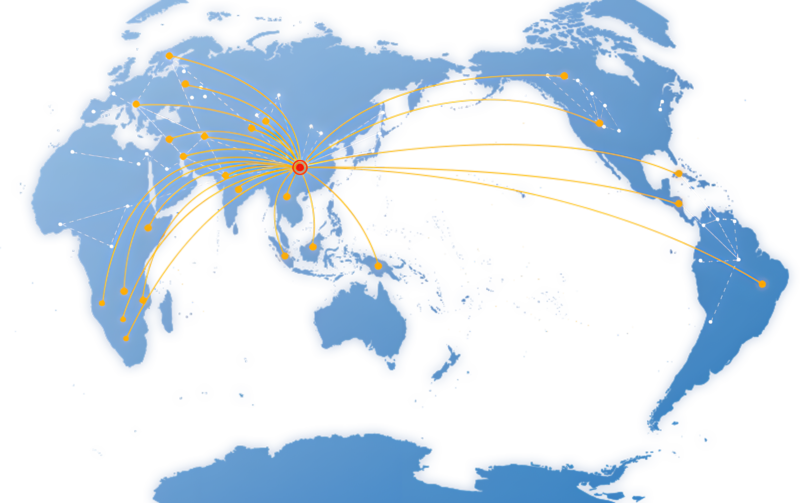 KSB window film manufacturer factory trade map for showing global market distribution and export regions