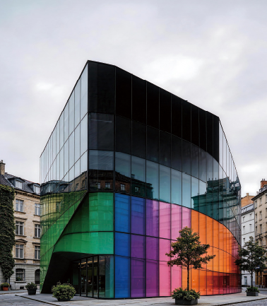 Gradient decorative window film for glass partition