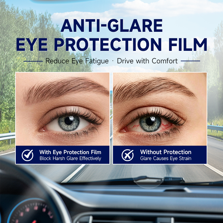 Automotive eye protection window film with high clarity and heat rejection