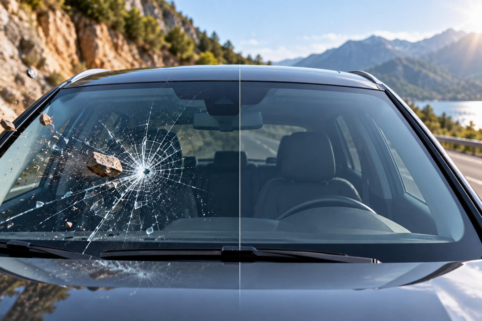 Safety film for automotive glass