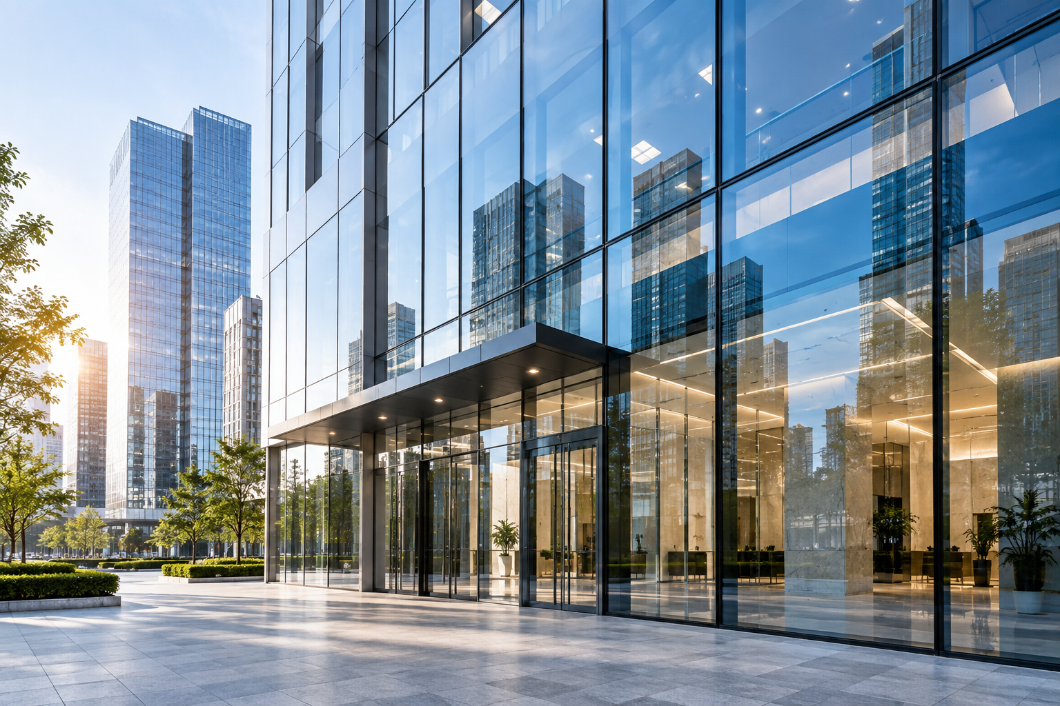 Safety window film for commercial buildings