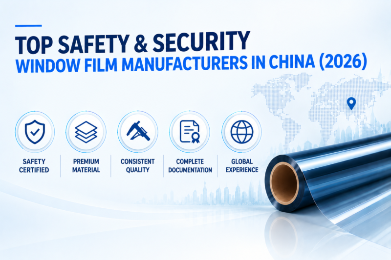 Safety Window Film manufacturer in China with certified security window film production and global OEM supply