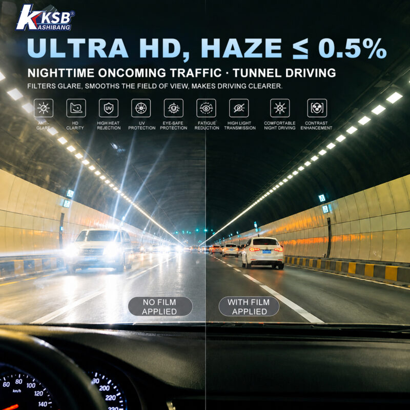 Cat Eye Window Film with Ultra-Clear Vision and Low Haze for Automotive Glass