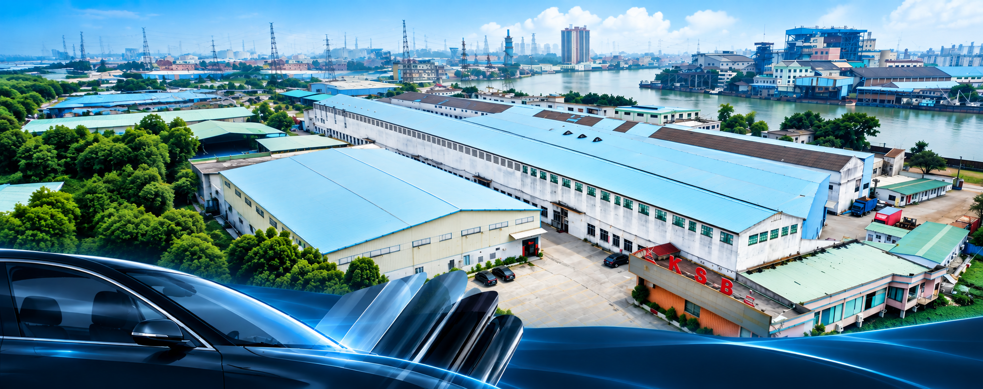 KSB window film manufacturing factory and automotive window film